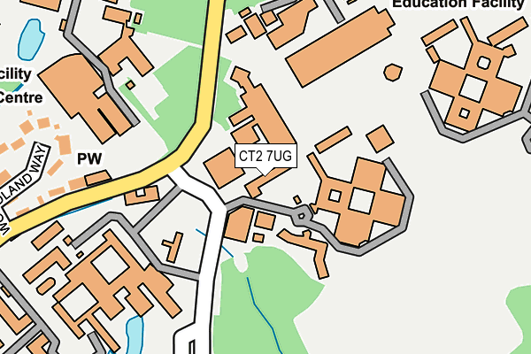 CT2 7UG map - OS OpenMap – Local (Ordnance Survey)