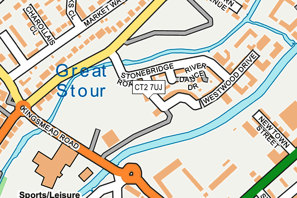 CT2 7UJ map - OS OpenMap – Local (Ordnance Survey)