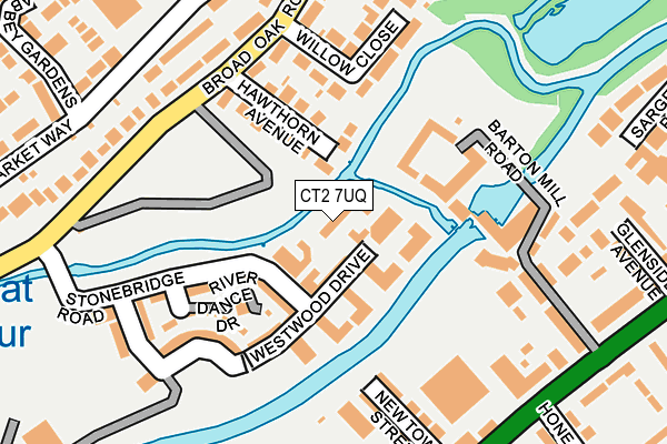 CT2 7UQ map - OS OpenMap – Local (Ordnance Survey)