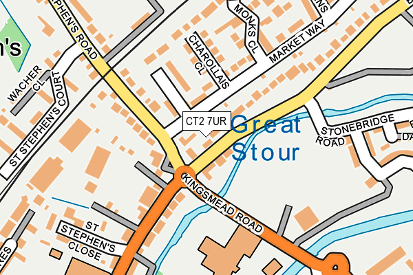 CT2 7UR map - OS OpenMap – Local (Ordnance Survey)