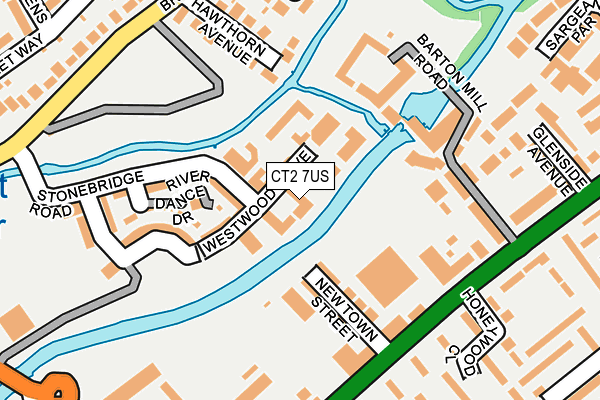 CT2 7US map - OS OpenMap – Local (Ordnance Survey)