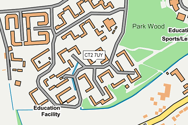 CT2 7UY map - OS OpenMap – Local (Ordnance Survey)