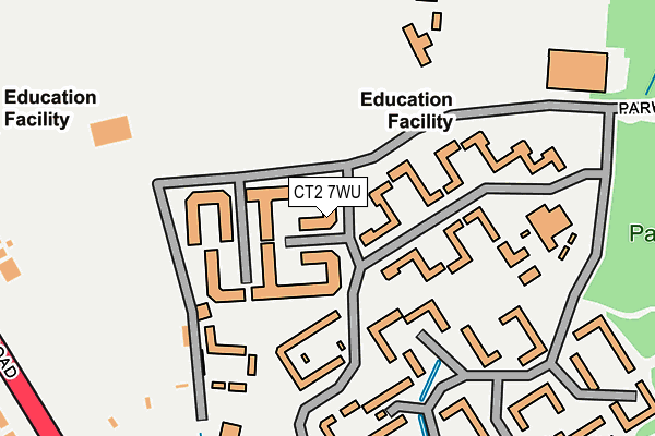 CT2 7WU map - OS OpenMap – Local (Ordnance Survey)