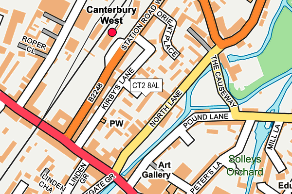 CT2 8AL map - OS OpenMap – Local (Ordnance Survey)