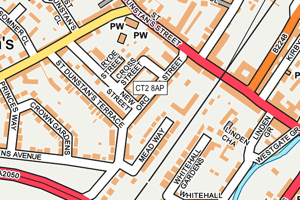 CT2 8AP map - OS OpenMap – Local (Ordnance Survey)