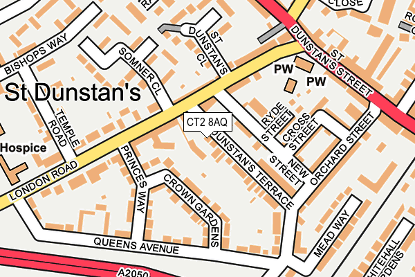 CT2 8AQ map - OS OpenMap – Local (Ordnance Survey)