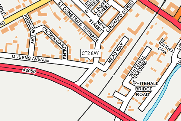 CT2 8AY map - OS OpenMap – Local (Ordnance Survey)