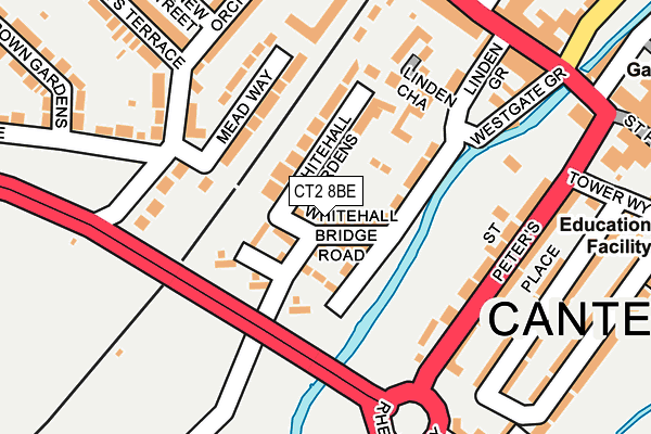 CT2 8BE map - OS OpenMap – Local (Ordnance Survey)