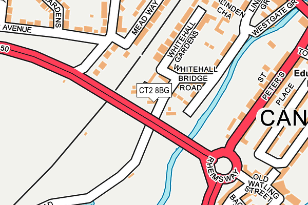 CT2 8BG map - OS OpenMap – Local (Ordnance Survey)