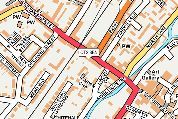 CT2 8BN map - OS OpenMap – Local (Ordnance Survey)