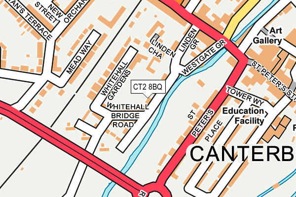 CT2 8BQ map - OS OpenMap – Local (Ordnance Survey)