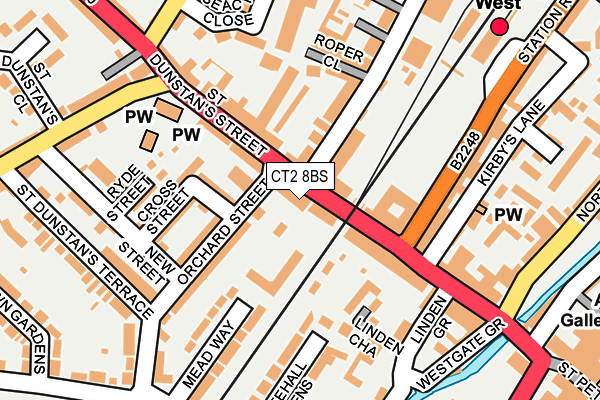 CT2 8BS map - OS OpenMap – Local (Ordnance Survey)