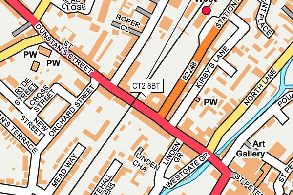 CT2 8BT map - OS OpenMap – Local (Ordnance Survey)