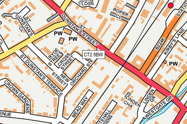 CT2 8BW map - OS OpenMap – Local (Ordnance Survey)