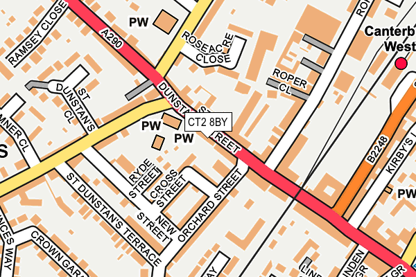 CT2 8BY map - OS OpenMap – Local (Ordnance Survey)