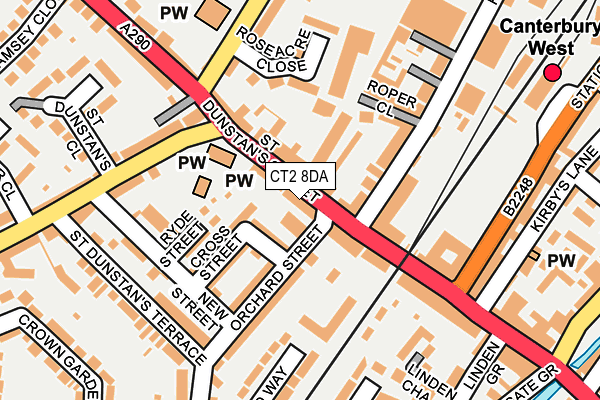 CT2 8DA map - OS OpenMap – Local (Ordnance Survey)