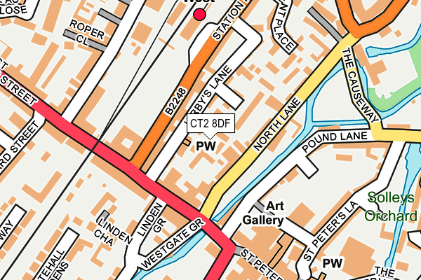 CT2 8DF map - OS OpenMap – Local (Ordnance Survey)