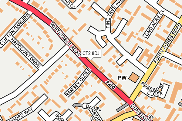 CT2 8DJ map - OS OpenMap – Local (Ordnance Survey)