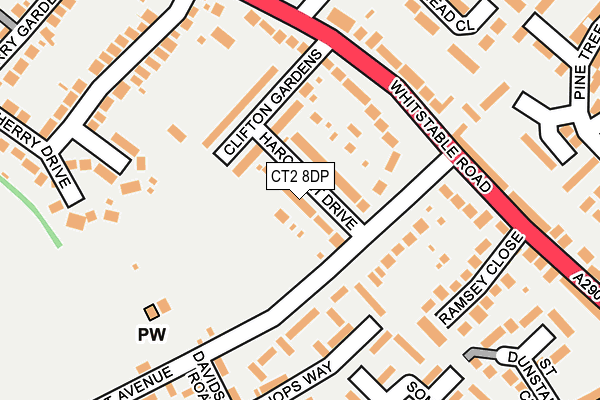 CT2 8DP map - OS OpenMap – Local (Ordnance Survey)