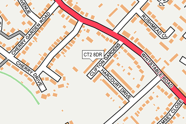 CT2 8DR map - OS OpenMap – Local (Ordnance Survey)