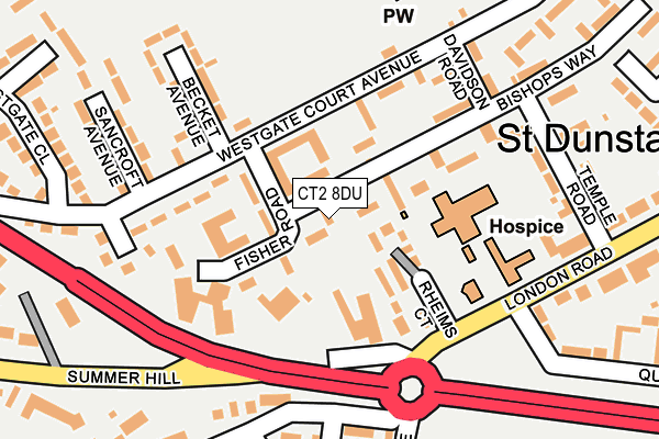 CT2 8DU map - OS OpenMap – Local (Ordnance Survey)