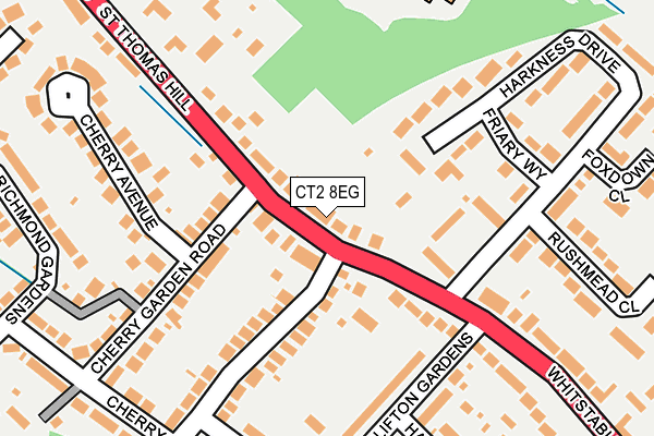 CT2 8EG map - OS OpenMap – Local (Ordnance Survey)