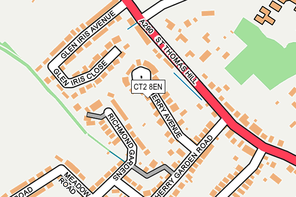 CT2 8EN map - OS OpenMap – Local (Ordnance Survey)