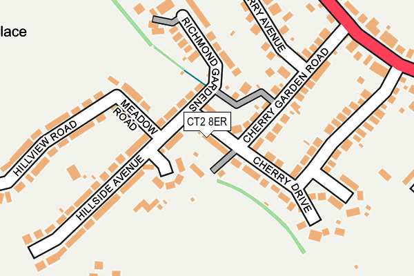 CT2 8ER map - OS OpenMap – Local (Ordnance Survey)