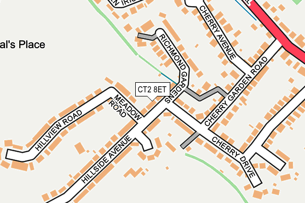 CT2 8ET map - OS OpenMap – Local (Ordnance Survey)