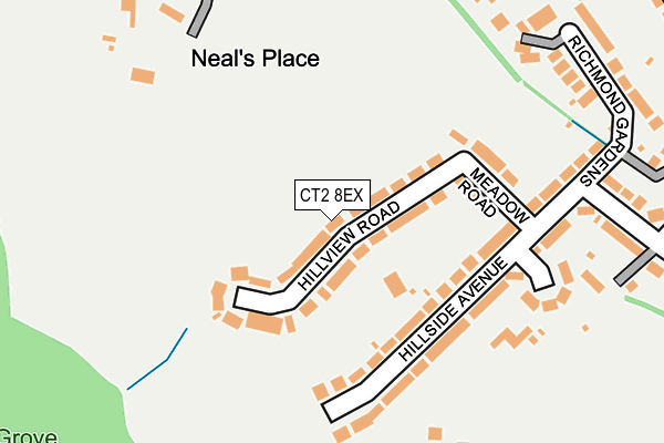 CT2 8EX map - OS OpenMap – Local (Ordnance Survey)