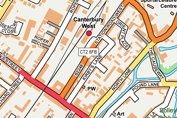 CT2 8FB map - OS OpenMap – Local (Ordnance Survey)