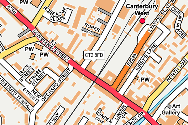 CT2 8FD map - OS OpenMap – Local (Ordnance Survey)