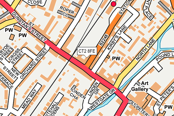 CT2 8FE map - OS OpenMap – Local (Ordnance Survey)