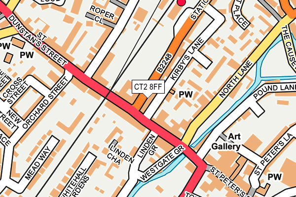 CT2 8FF map - OS OpenMap – Local (Ordnance Survey)