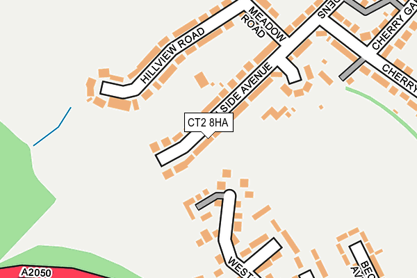 CT2 8HA map - OS OpenMap – Local (Ordnance Survey)
