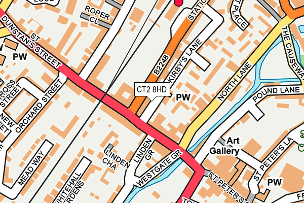 CT2 8HD map - OS OpenMap – Local (Ordnance Survey)