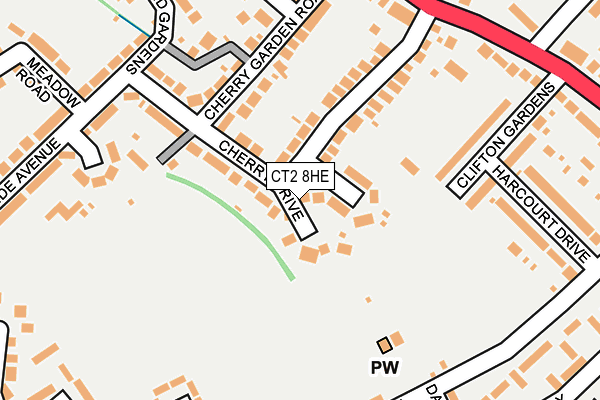 CT2 8HE map - OS OpenMap – Local (Ordnance Survey)