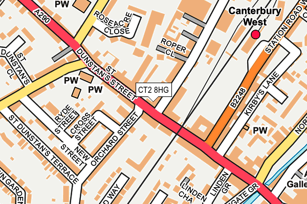 CT2 8HG map - OS OpenMap – Local (Ordnance Survey)