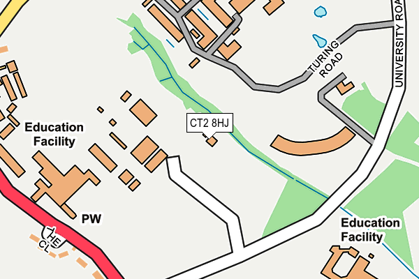 CT2 8HJ map - OS OpenMap – Local (Ordnance Survey)