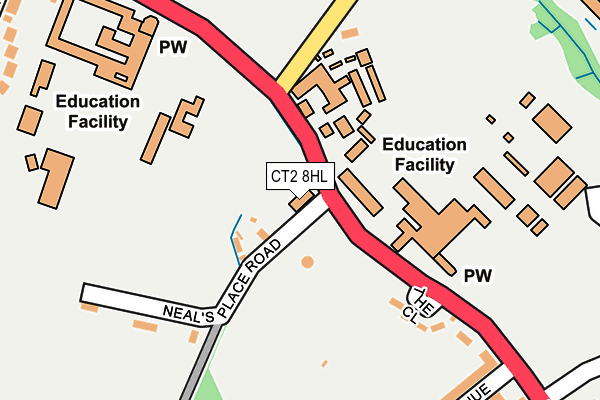 CT2 8HL map - OS OpenMap – Local (Ordnance Survey)