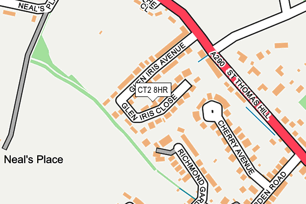 CT2 8HR map - OS OpenMap – Local (Ordnance Survey)