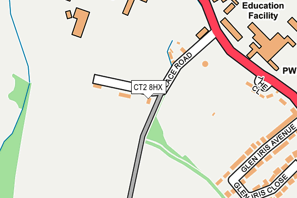 CT2 8HX map - OS OpenMap – Local (Ordnance Survey)