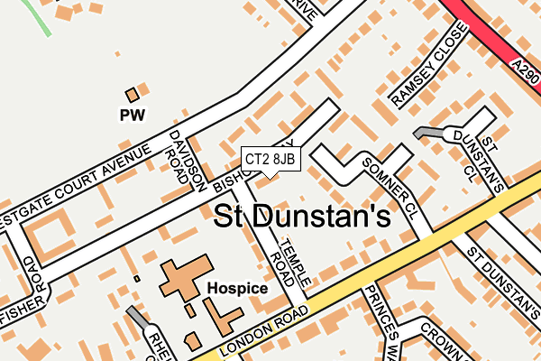 CT2 8JB map - OS OpenMap – Local (Ordnance Survey)