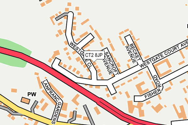 CT2 8JP map - OS OpenMap – Local (Ordnance Survey)