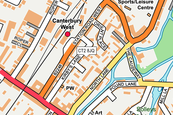 CT2 8JQ map - OS OpenMap – Local (Ordnance Survey)