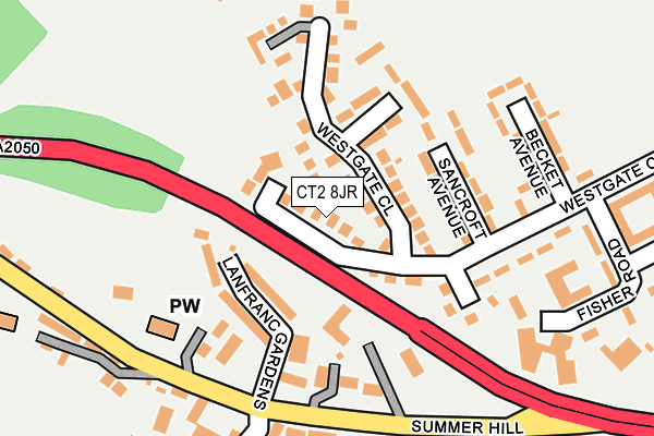 CT2 8JR map - OS OpenMap – Local (Ordnance Survey)