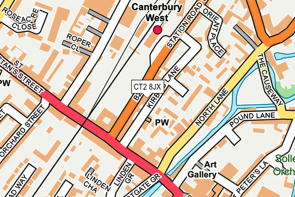 CT2 8JX map - OS OpenMap – Local (Ordnance Survey)