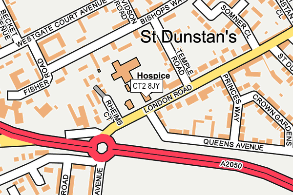 CT2 8JY map - OS OpenMap – Local (Ordnance Survey)