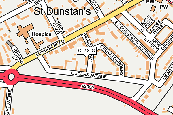 CT2 8LG map - OS OpenMap – Local (Ordnance Survey)