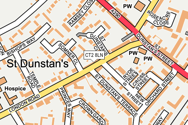 CT2 8LN map - OS OpenMap – Local (Ordnance Survey)